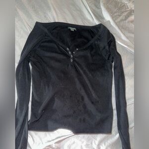 Black long sleeve blouse